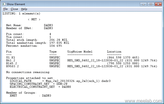 DDR布线规则与过程 XNET-Show-Element