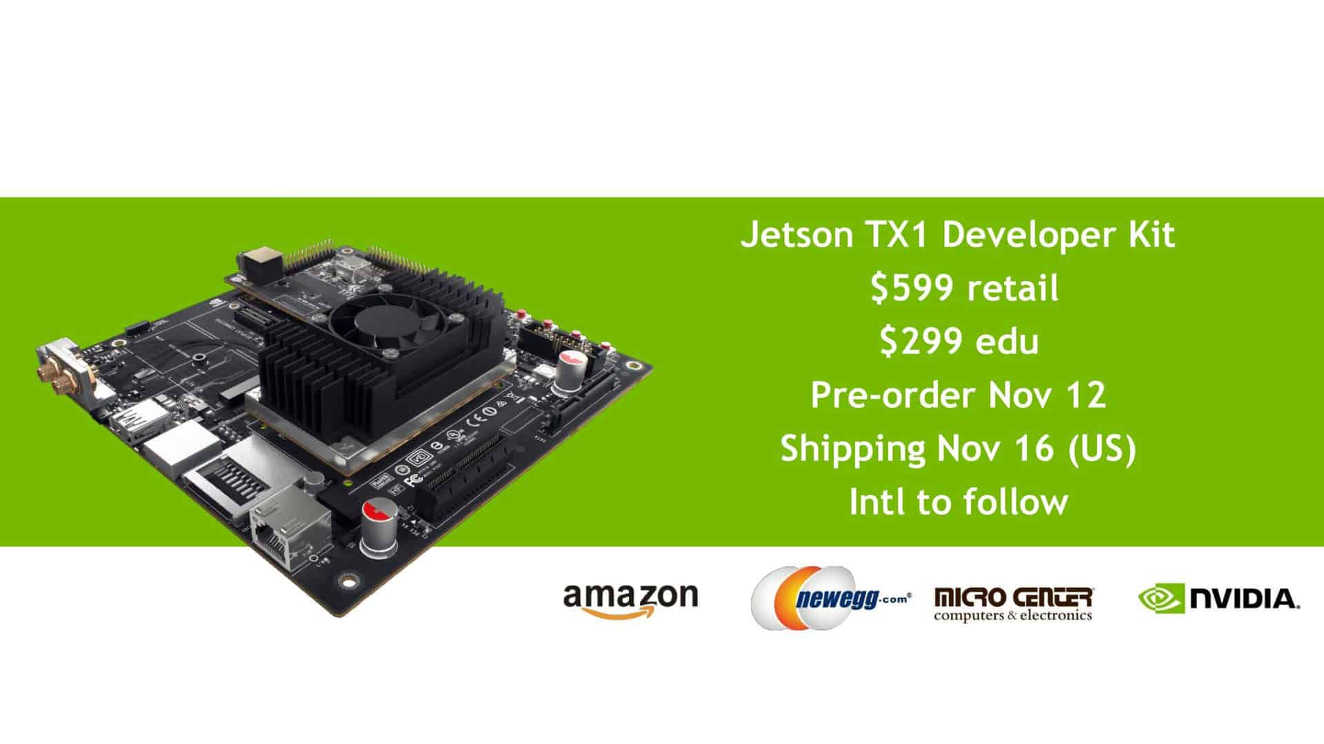  Nvidia英伟达推Jetson TX1 GPU模块 掀开新一代自主智能无人机新篇章