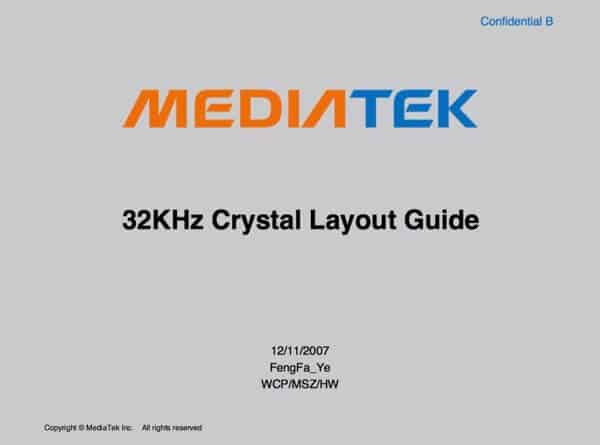  联发科 MTK 32KHz 晶振 PCB Layout 指南