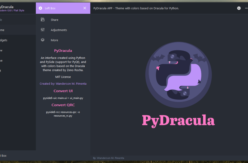  具有现代GUI风格的PySide6 / PyQt6参考项目